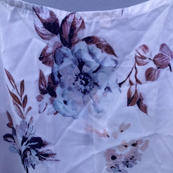 Landee Womens Floral Tops Casual Tunic Loose Fitting Bat Wing Tie Knot Button - Picture 6 of 9